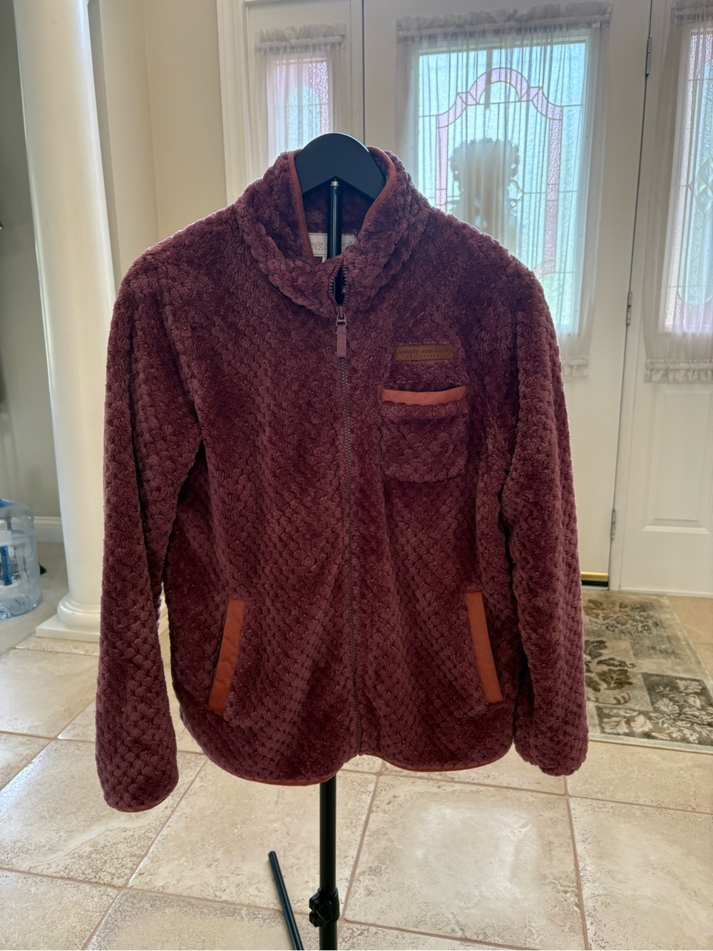 Simply Southern Purple Plush Jacket, Medium